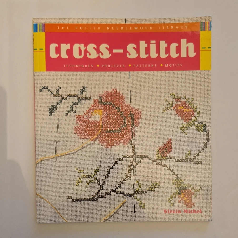 Vintage 90s Cross-Stitch Techniques Projects Patterns Motifs Book 1995